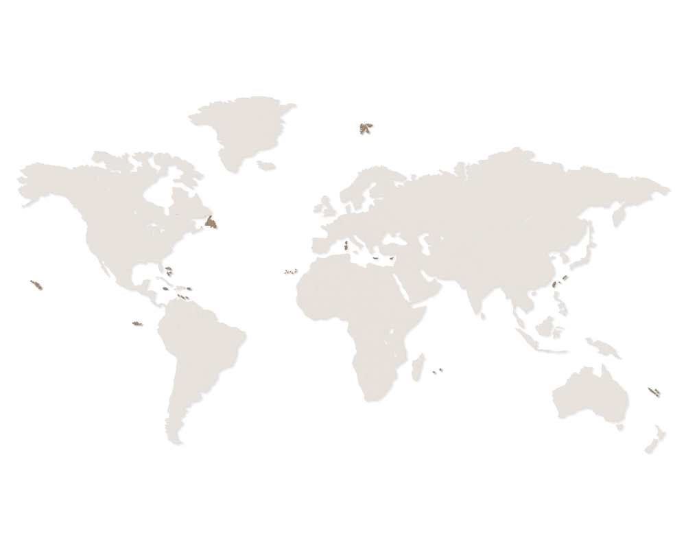 world map brown mdf extra island only islands