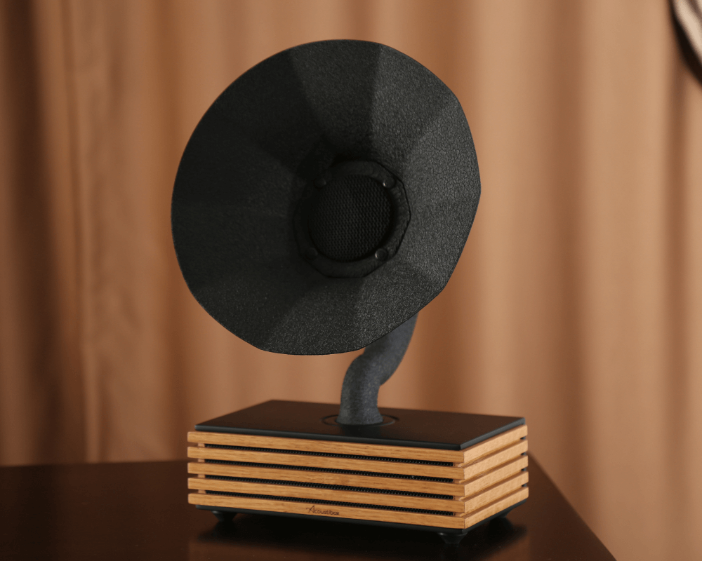 bluetooth speaker acoustibox oak