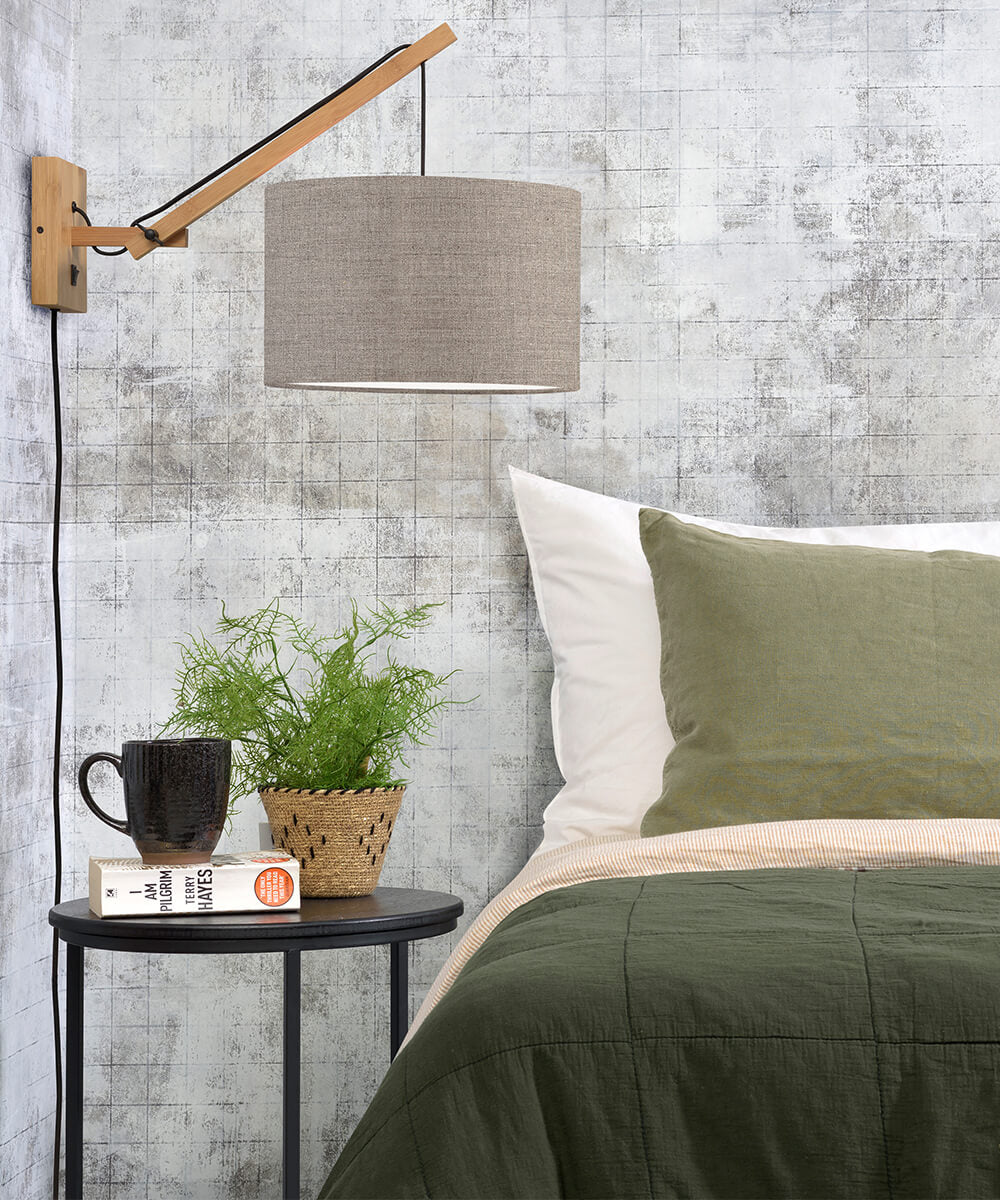 Wall Lamp - ANDES - Bamboo/Linen - Natural