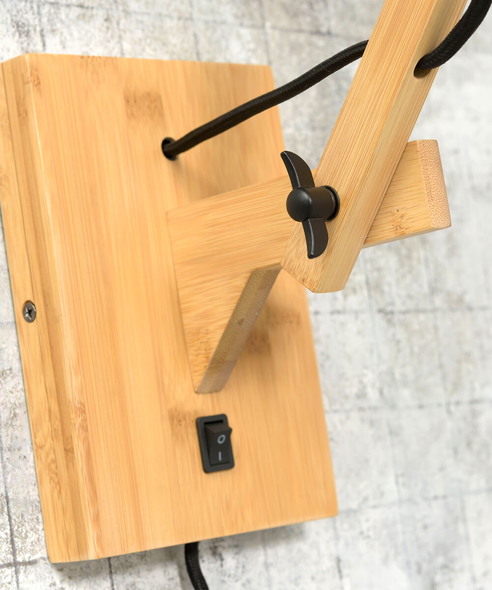 Wall Lamp - ANDES - Bamboo/Linen - Natural