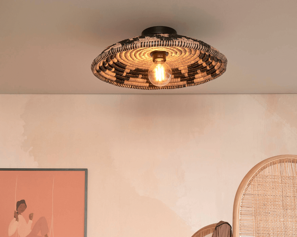 ceiling lamp andros raffia