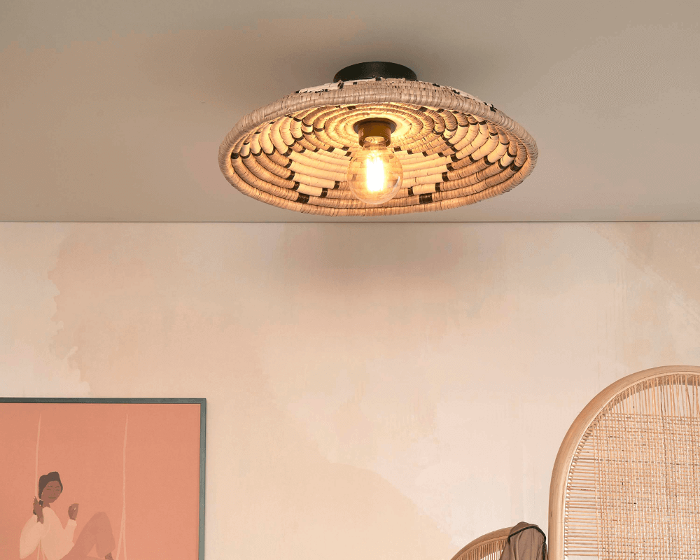 ceiling lamp andros raffia