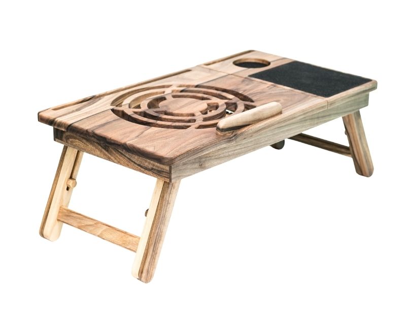 bed stand for laptop walnut 2