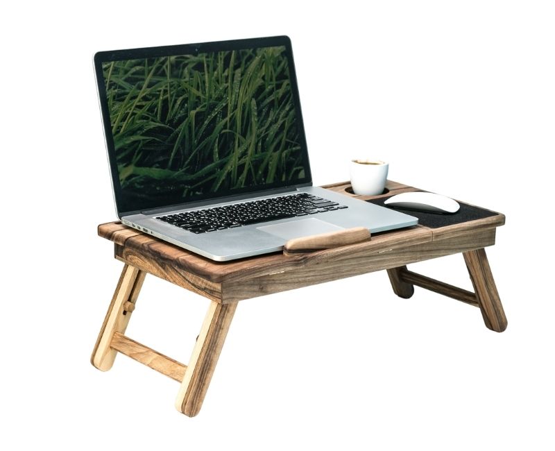 bed stand for laptop walnut 4