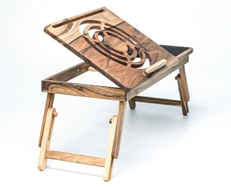 bed stand for laptop walnut