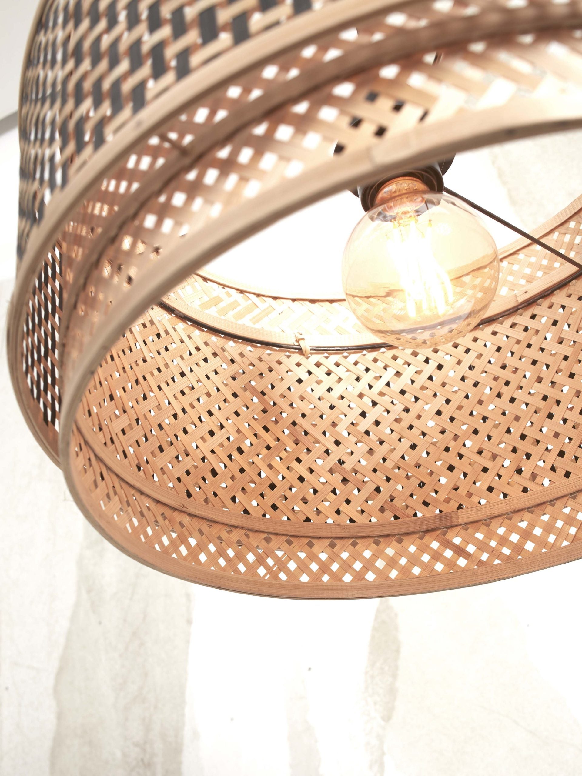 Ceiling Lamp - BHUTAN - Bamboo / Shade Round