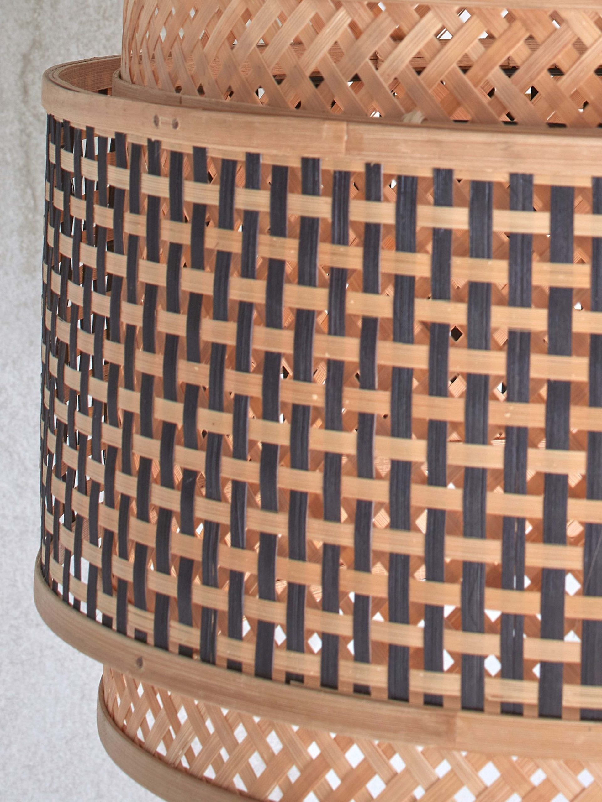 Ceiling Lamp - BHUTAN - Bamboo / Shade Round