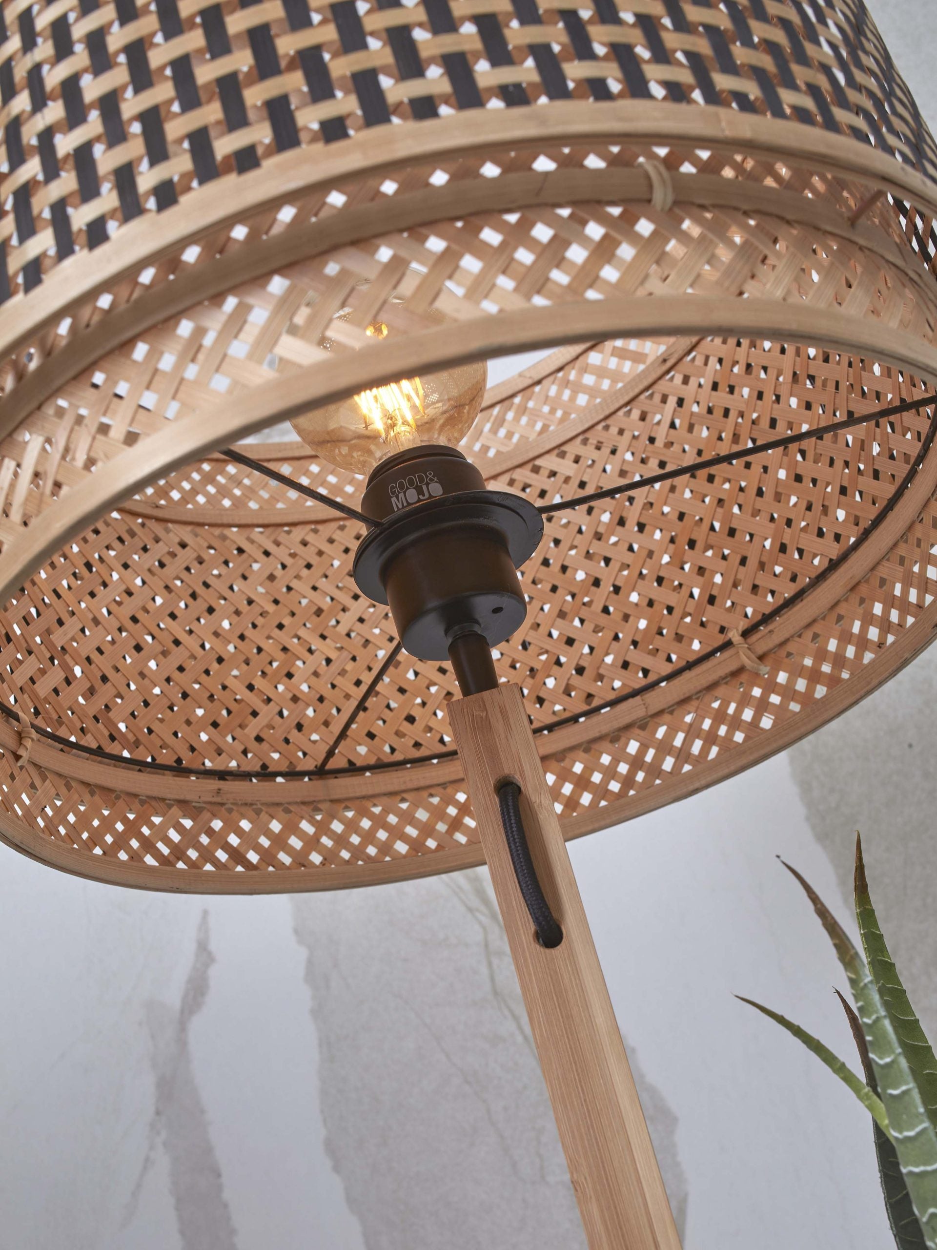 Floor Lamp with shelves - BHUTAN - Bamboo