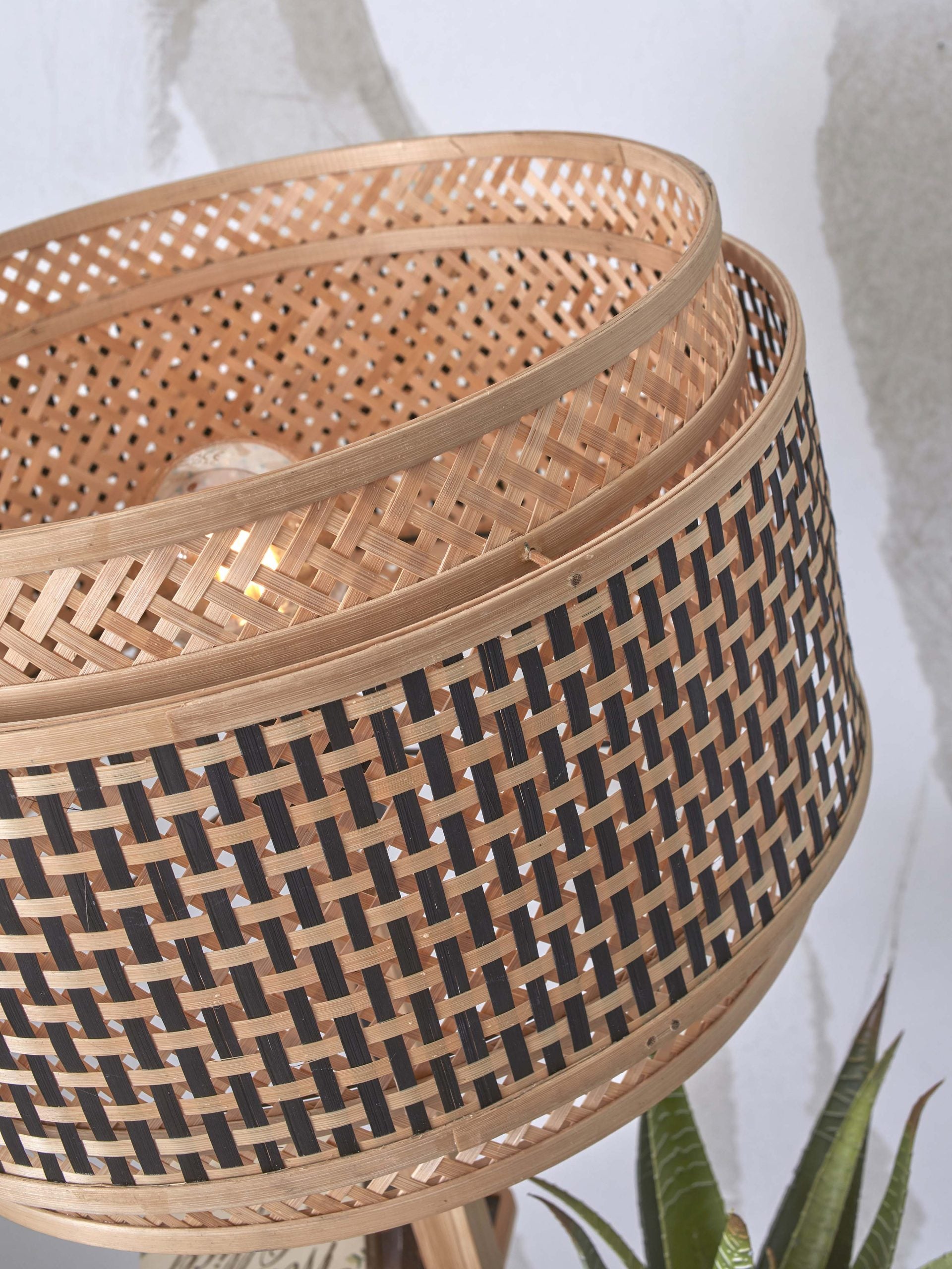 Floor Lamp with shelves - BHUTAN - Bamboo