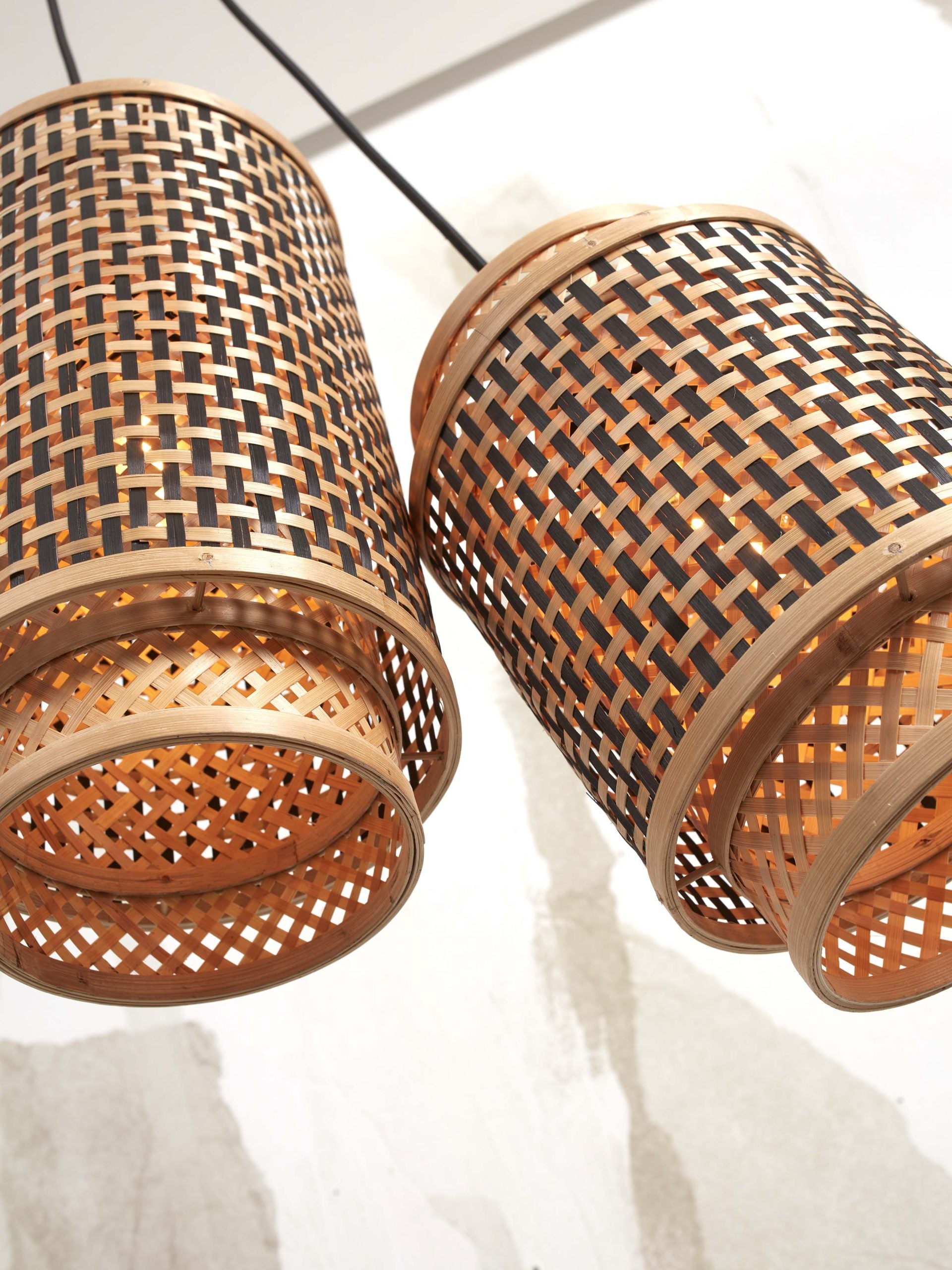 Hanging Lamp - BHUTAN - Bamboo / 2-Shades