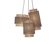 Hanging Lamp - BHUTAN - Bamboo / 3-Shades