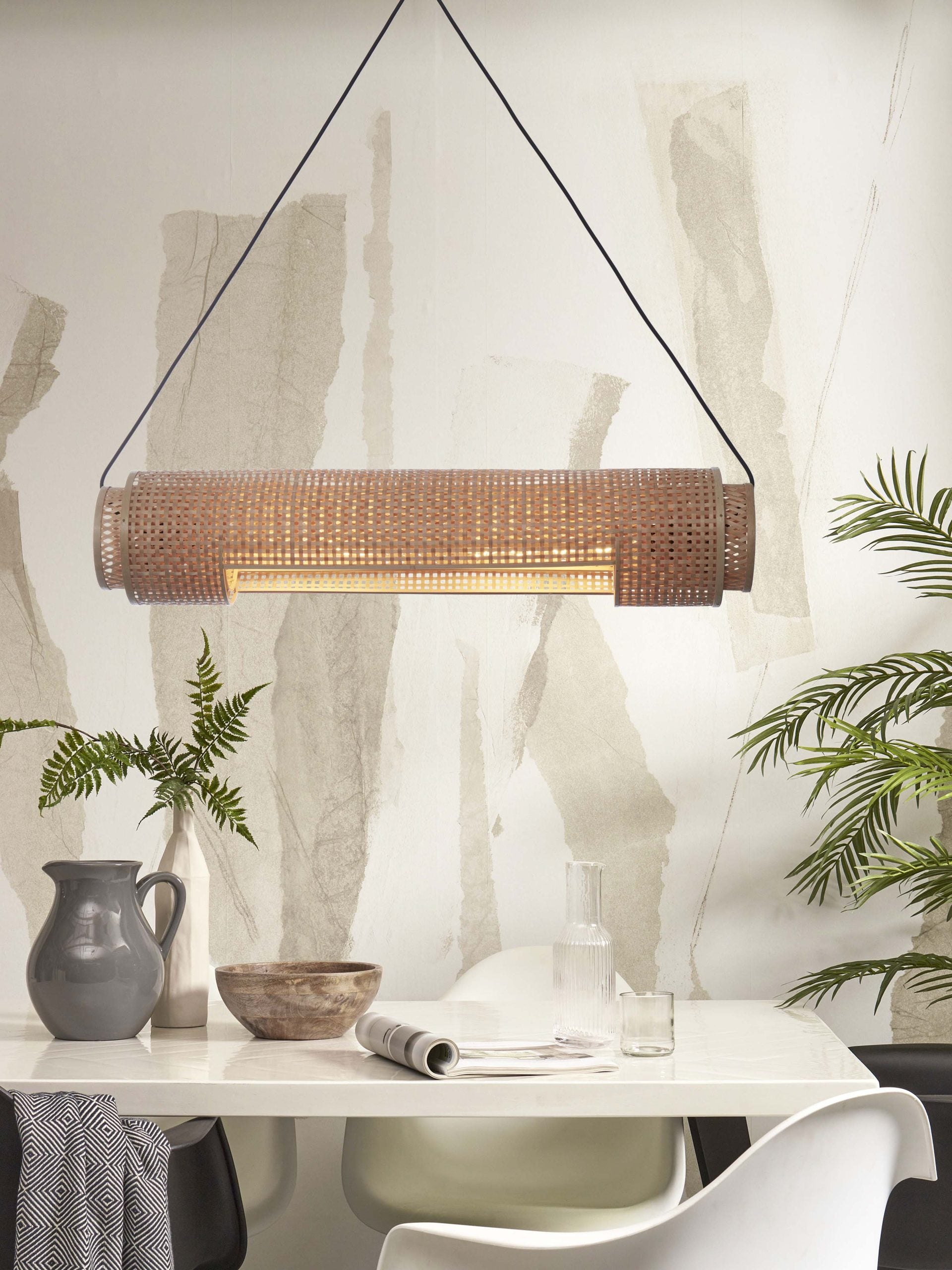 Hanging Lamp - BHUTAN - Bamboo - Cylinder