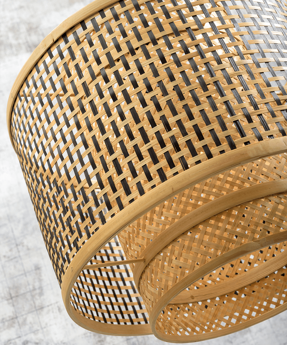 Wall Lamp - BHUTAN - Bamboo - Short Arm - Natural