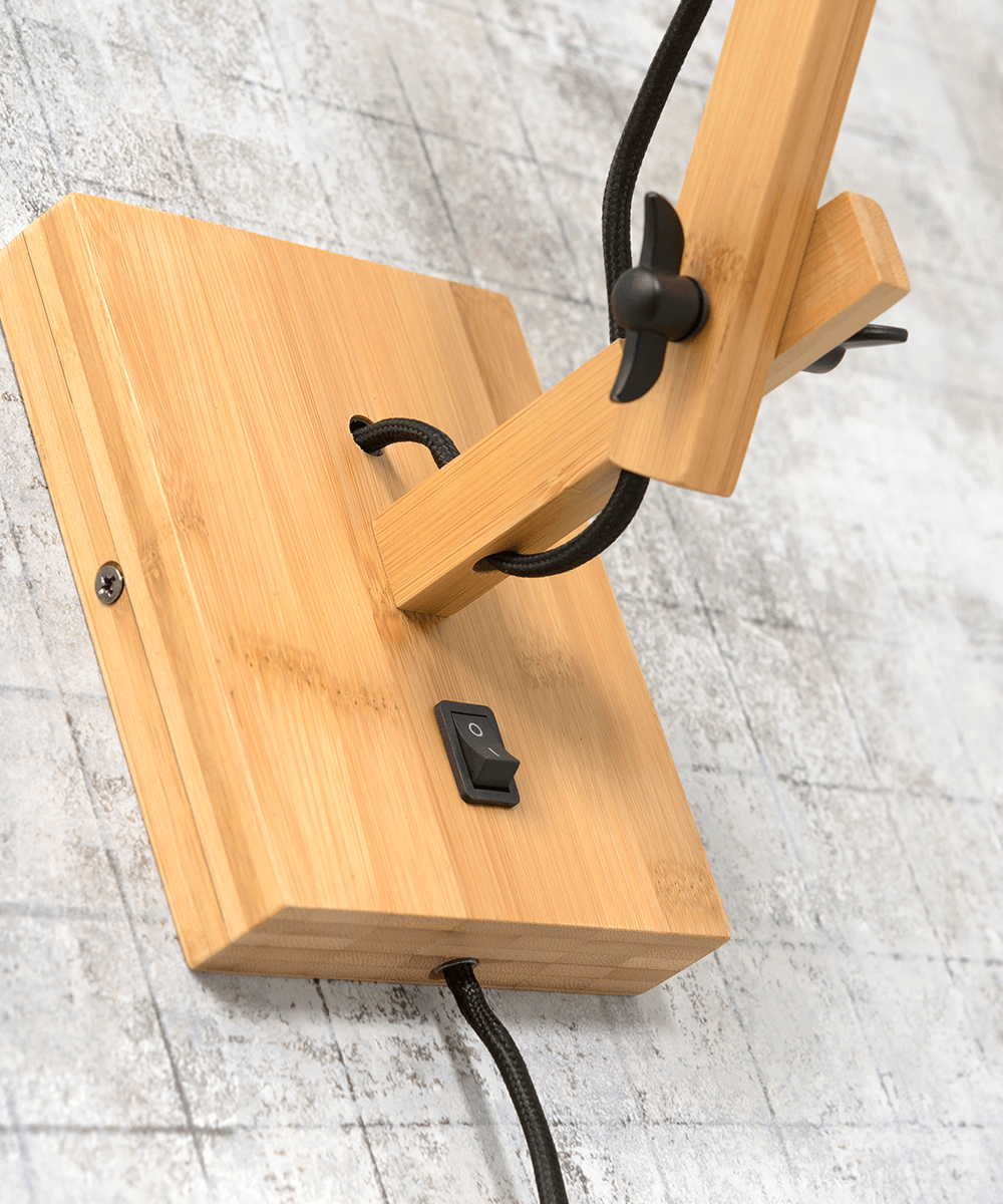 Wall Lamp - BHUTAN - Bamboo - Short Arm - Natural
