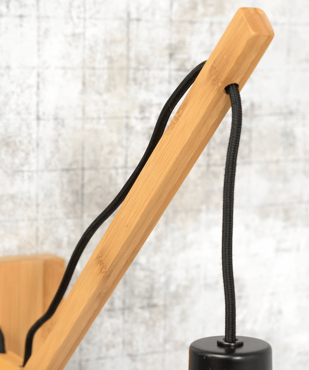 Wall Lamp - BHUTAN - Bamboo - Short Arm - Natural