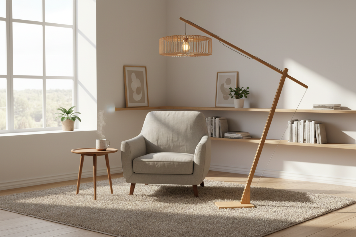 Floor Lamp - BROMO - Bamboo - Large
