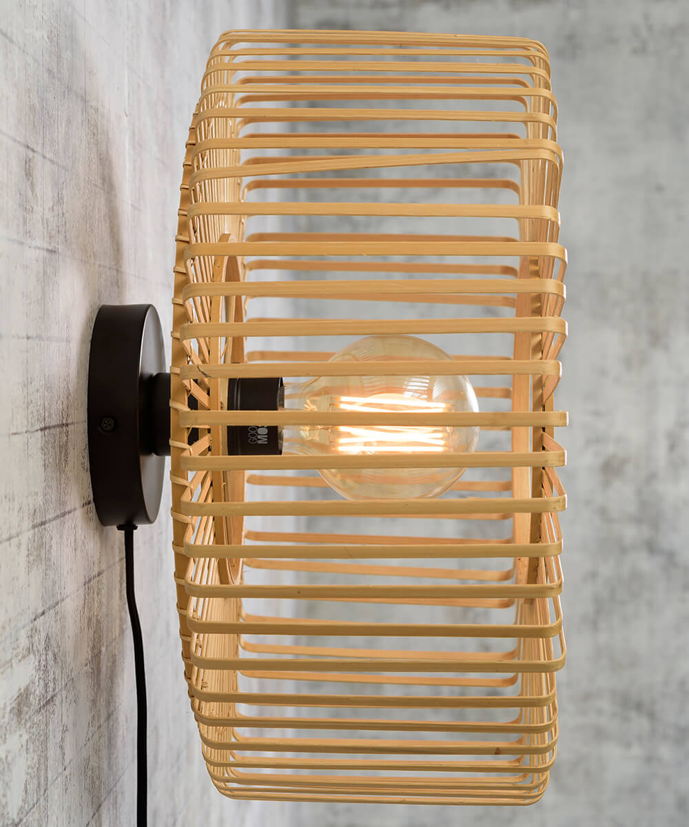 Wall Lamp - BROMO - Bamboo - Round