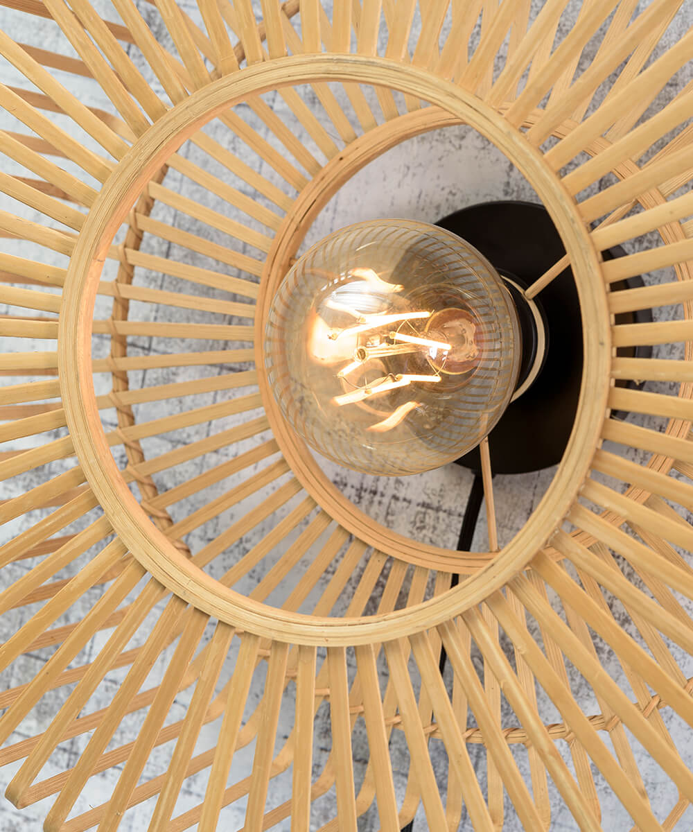 Wall Lamp - BROMO - Bamboo - Round