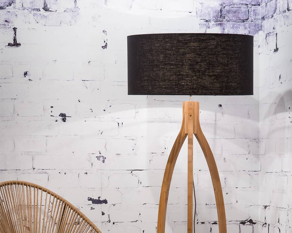 Floor Lamp - ANNAPURNA - Bamboo/Linen