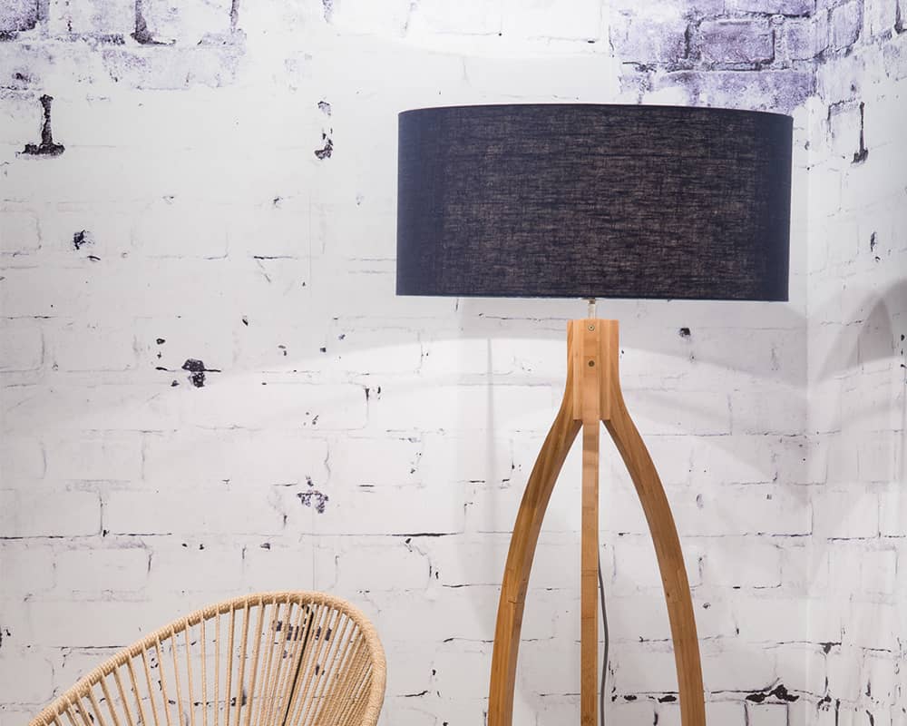Floor Lamp - ANNAPURNA - Bamboo/Linen