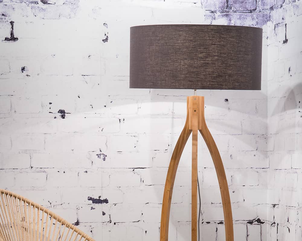 Floor Lamp - ANNAPURNA - Bamboo/Linen