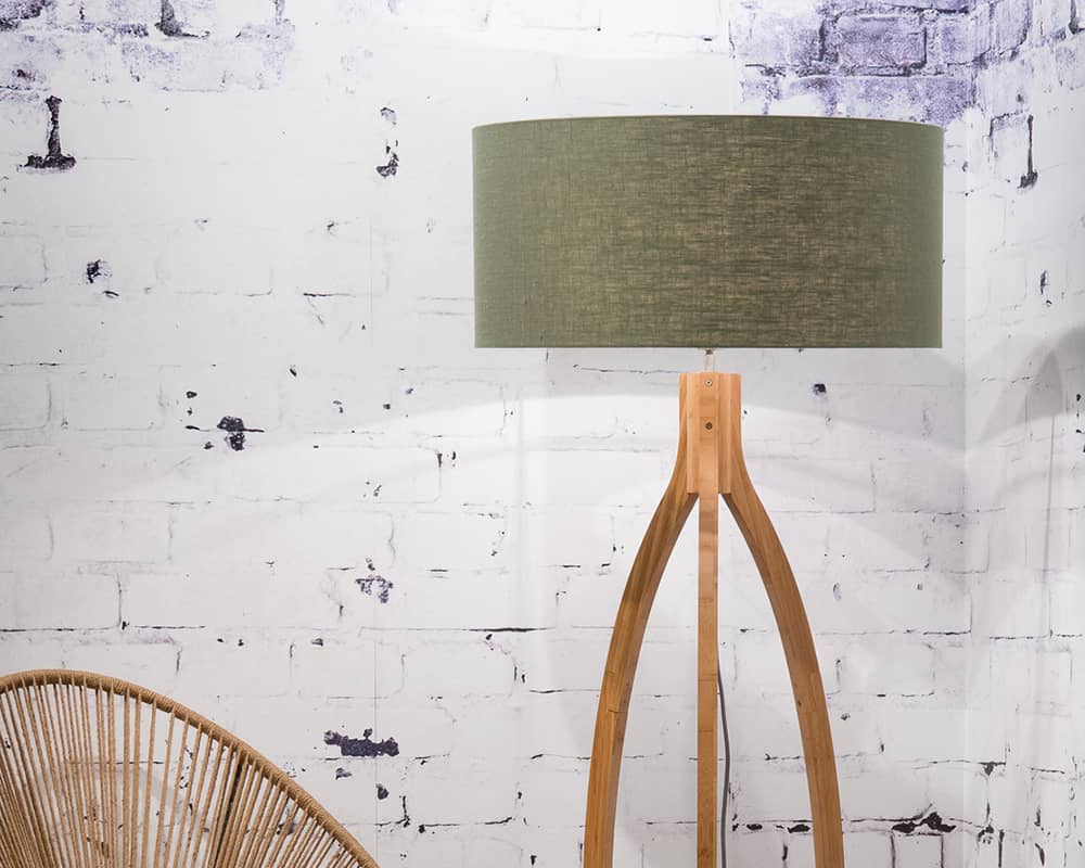 Floor Lamp - ANNAPURNA - Bamboo/Linen