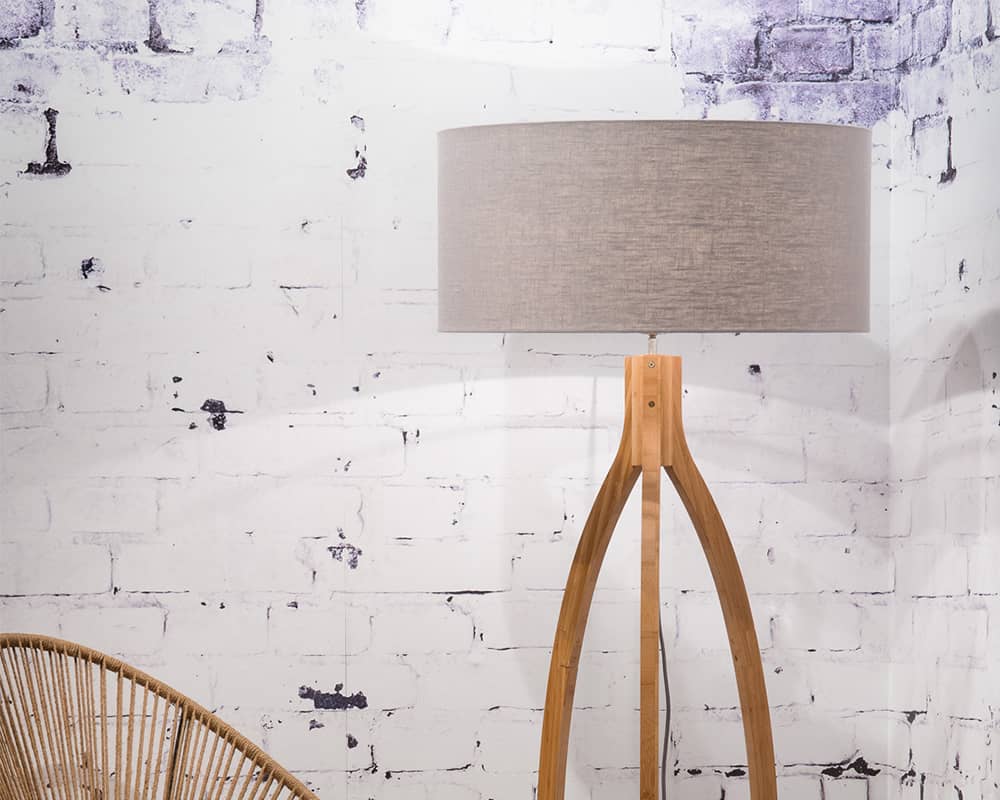 Floor Lamp - ANNAPURNA - Bamboo/Linen
