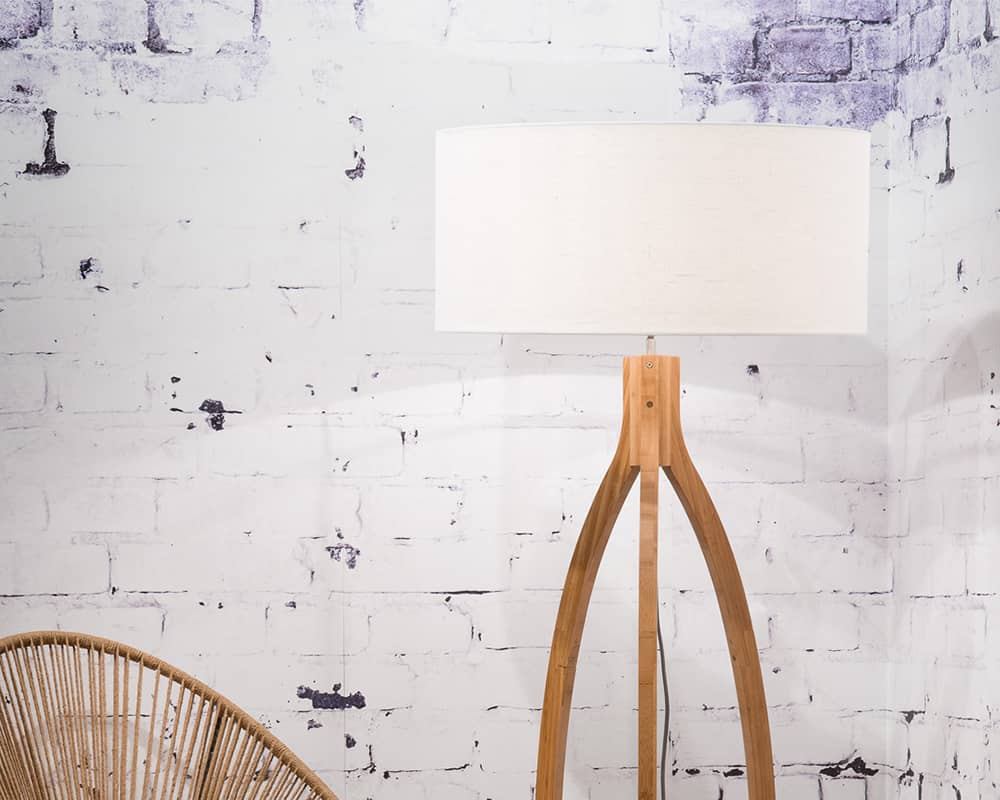 Floor Lamp - ANNAPURNA - Bamboo/Linen