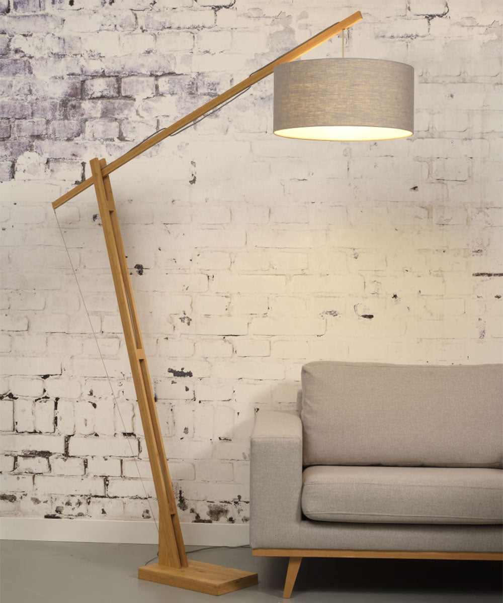 Floor Lamp - MONTBLANC - Bamboo/Linen