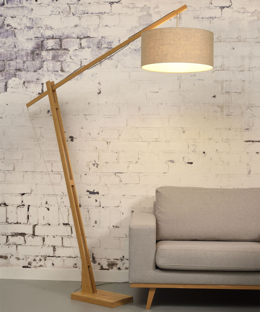 Floor Lamp - MONTBLANC - Bamboo/Linen