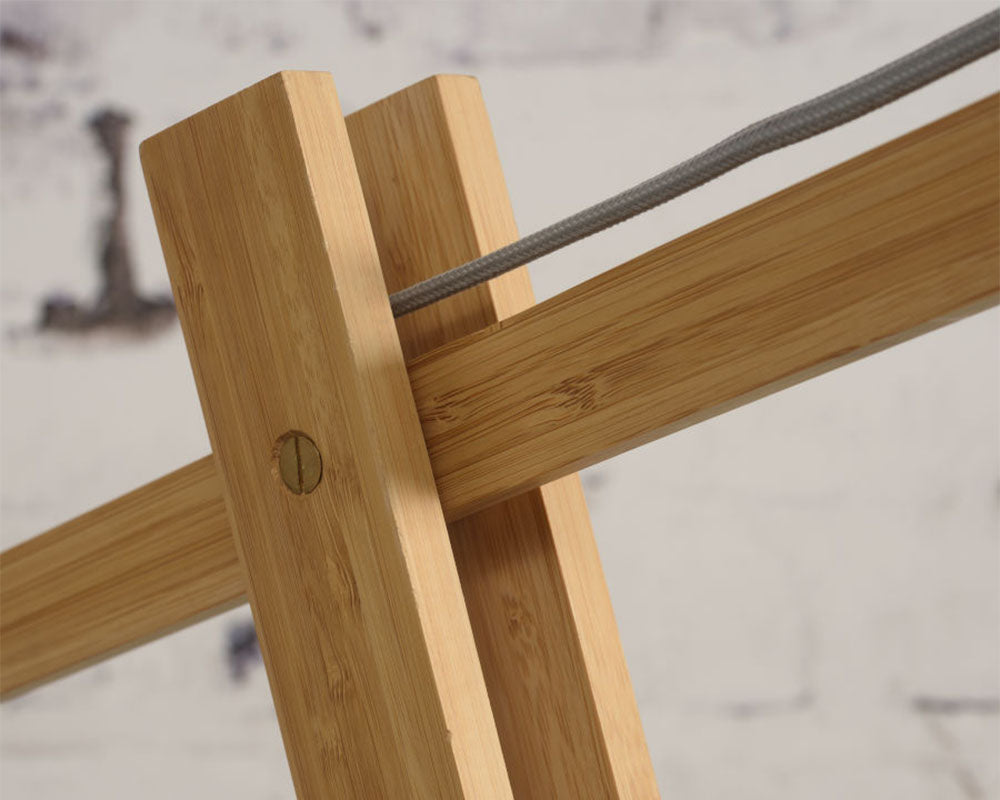 Floor Lamp - MONTBLANC - Bamboo/Linen