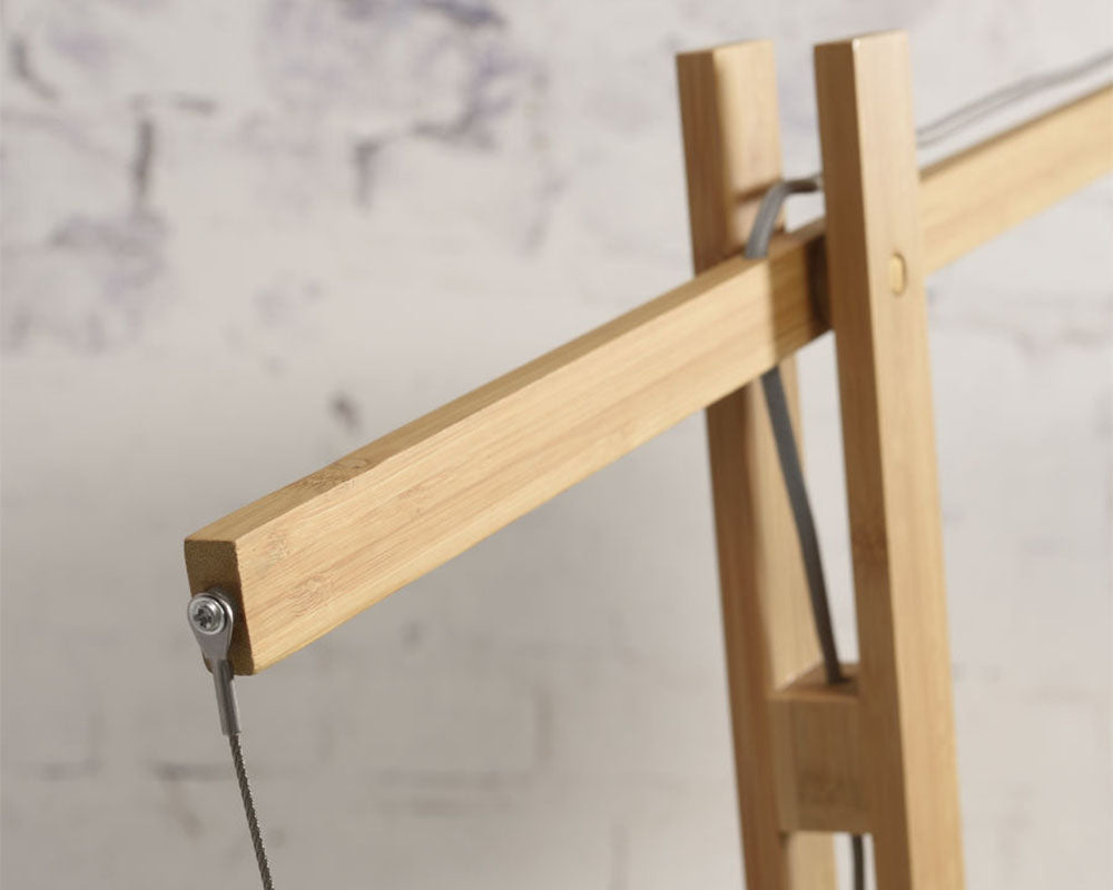 Floor Lamp - MONTBLANC - Bamboo/Linen