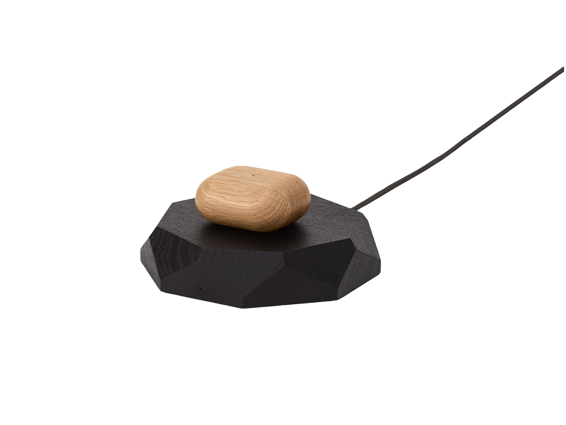 geometric charging pad black