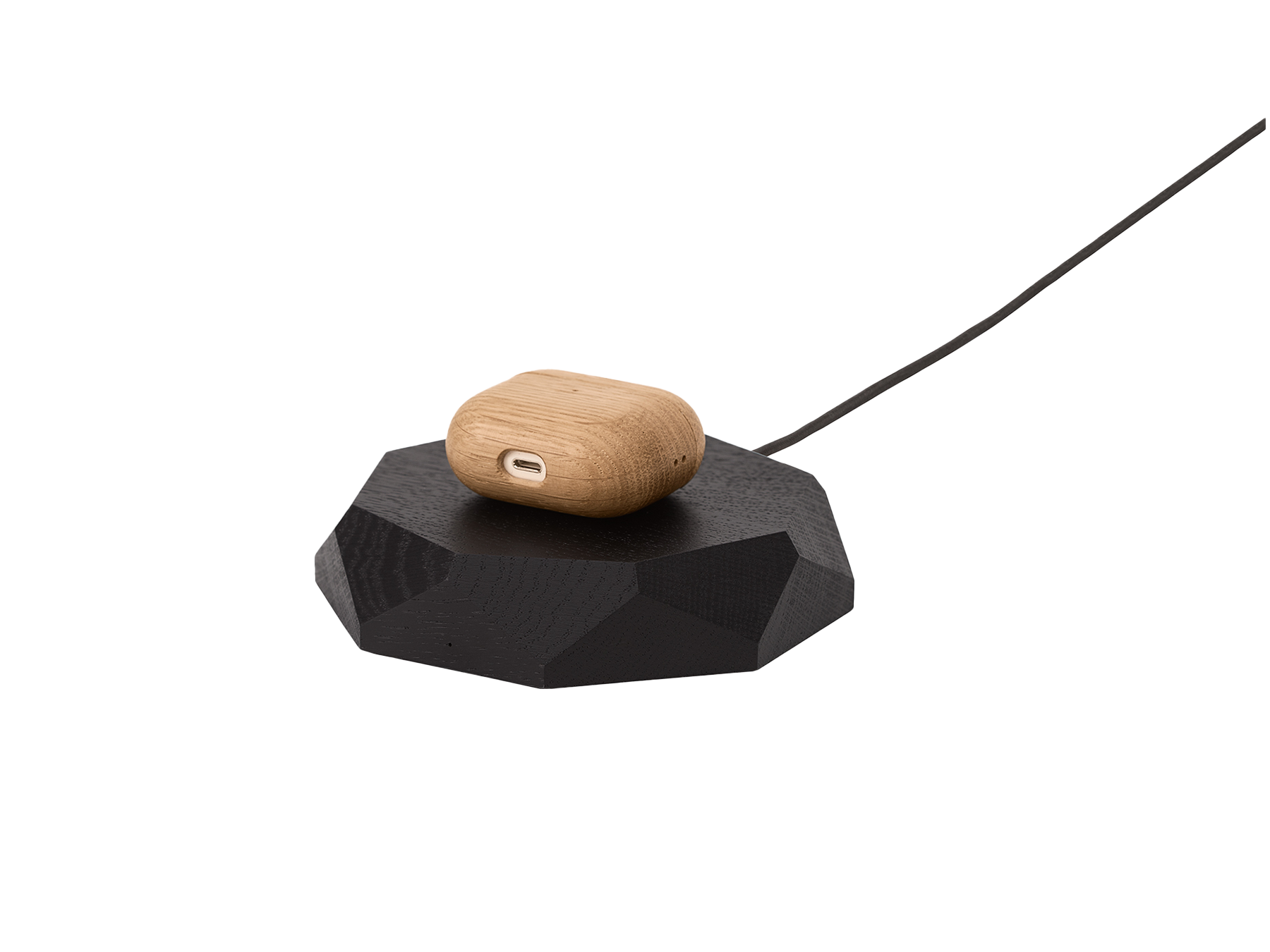 geometric charging pad black