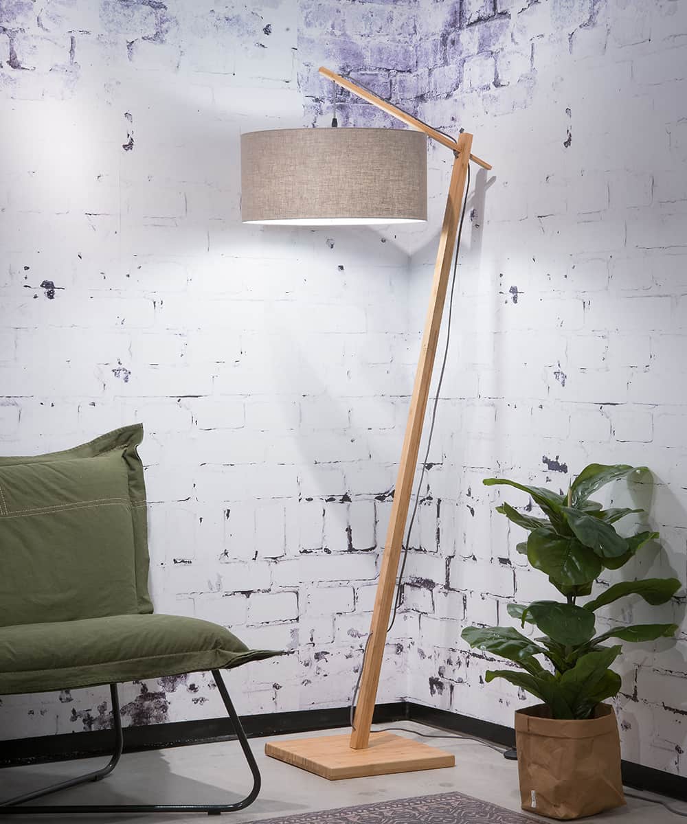 Floor Lamp - ANDES - Bamboo/Linen