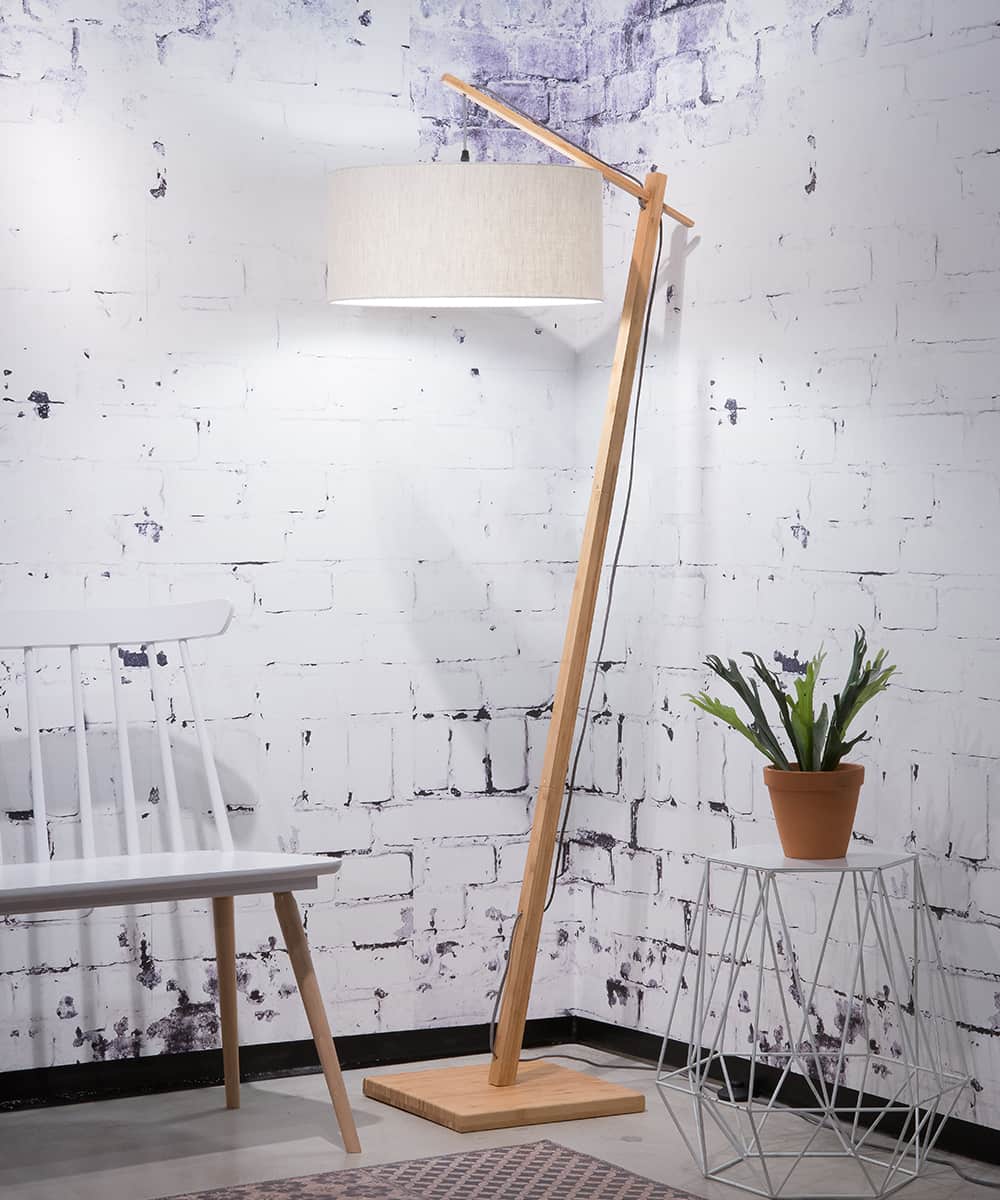 Floor Lamp - ANDES - Bamboo/Linen
