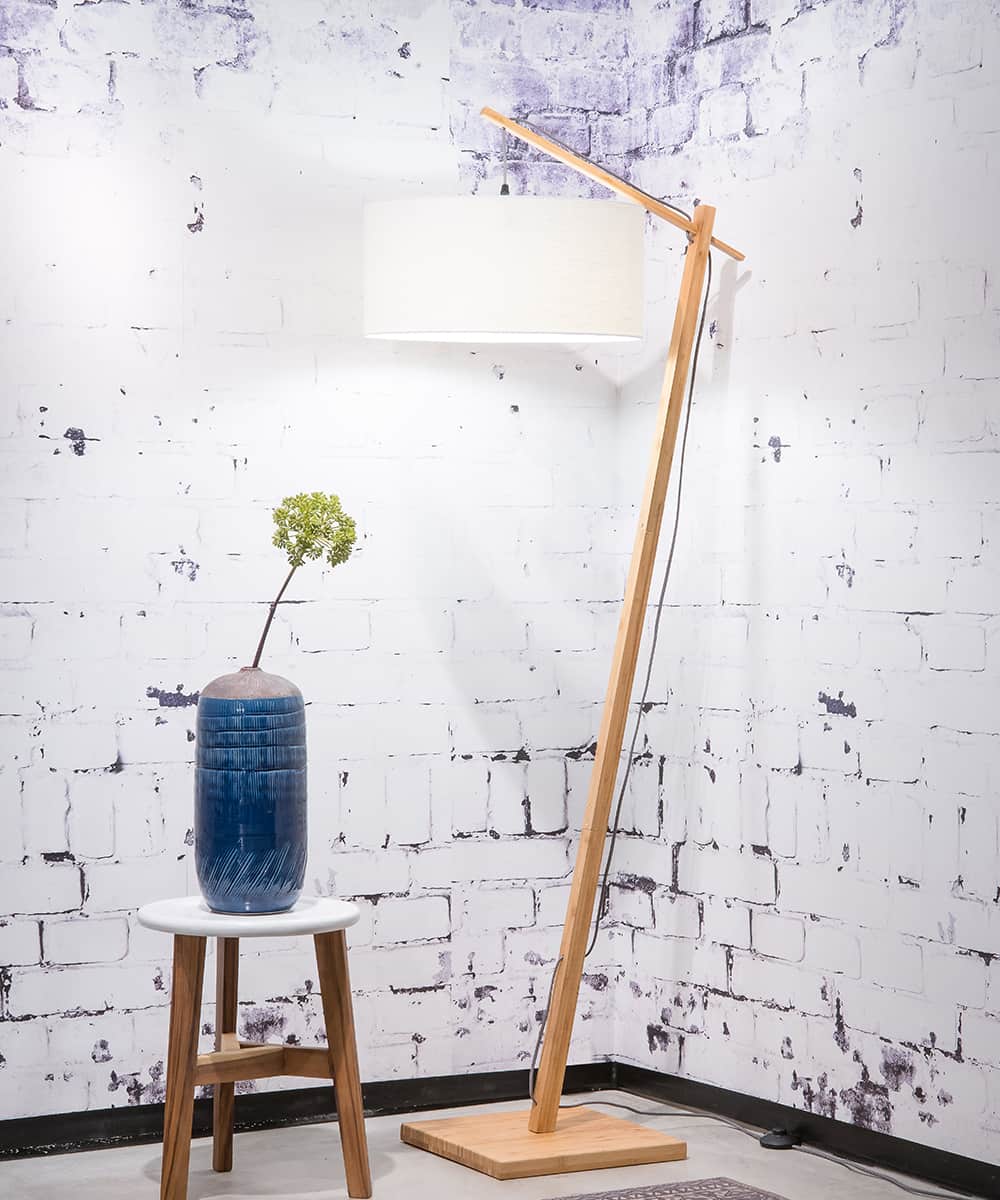 Floor Lamp - ANDES - Bamboo/Linen