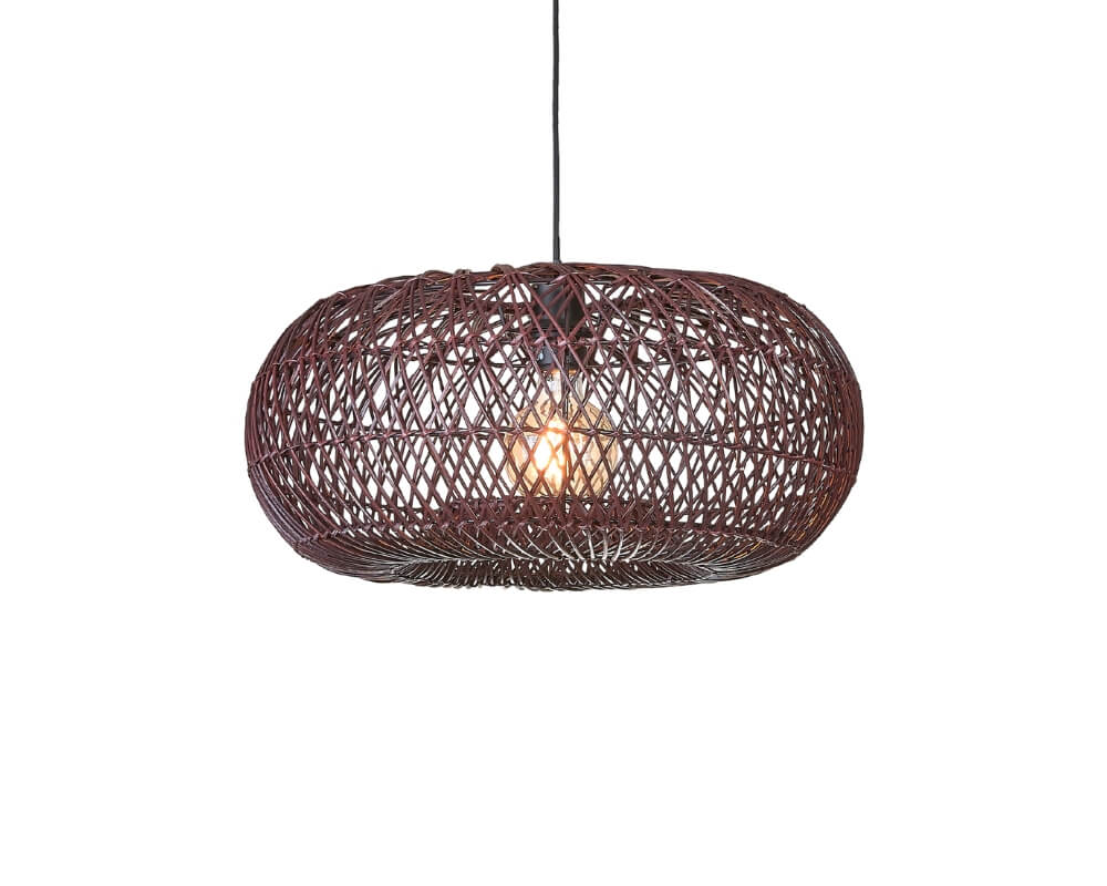 good&mojo arizona rotan 50cm burgundy small gold filament bulb e27 wooden amsterdam arih011bu 2