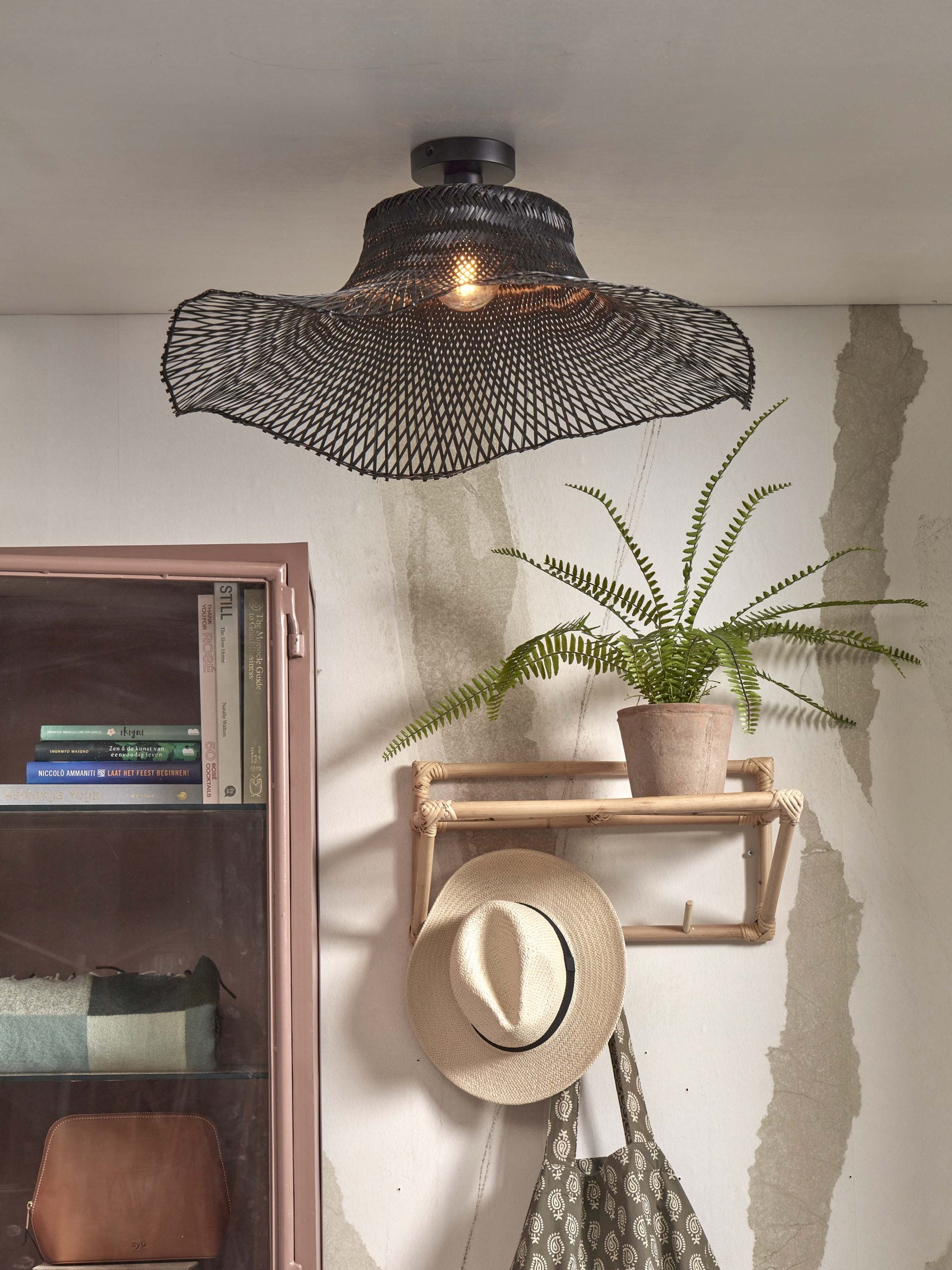 Ceiling Lamp - IBIZA - Bamboo - Wavy