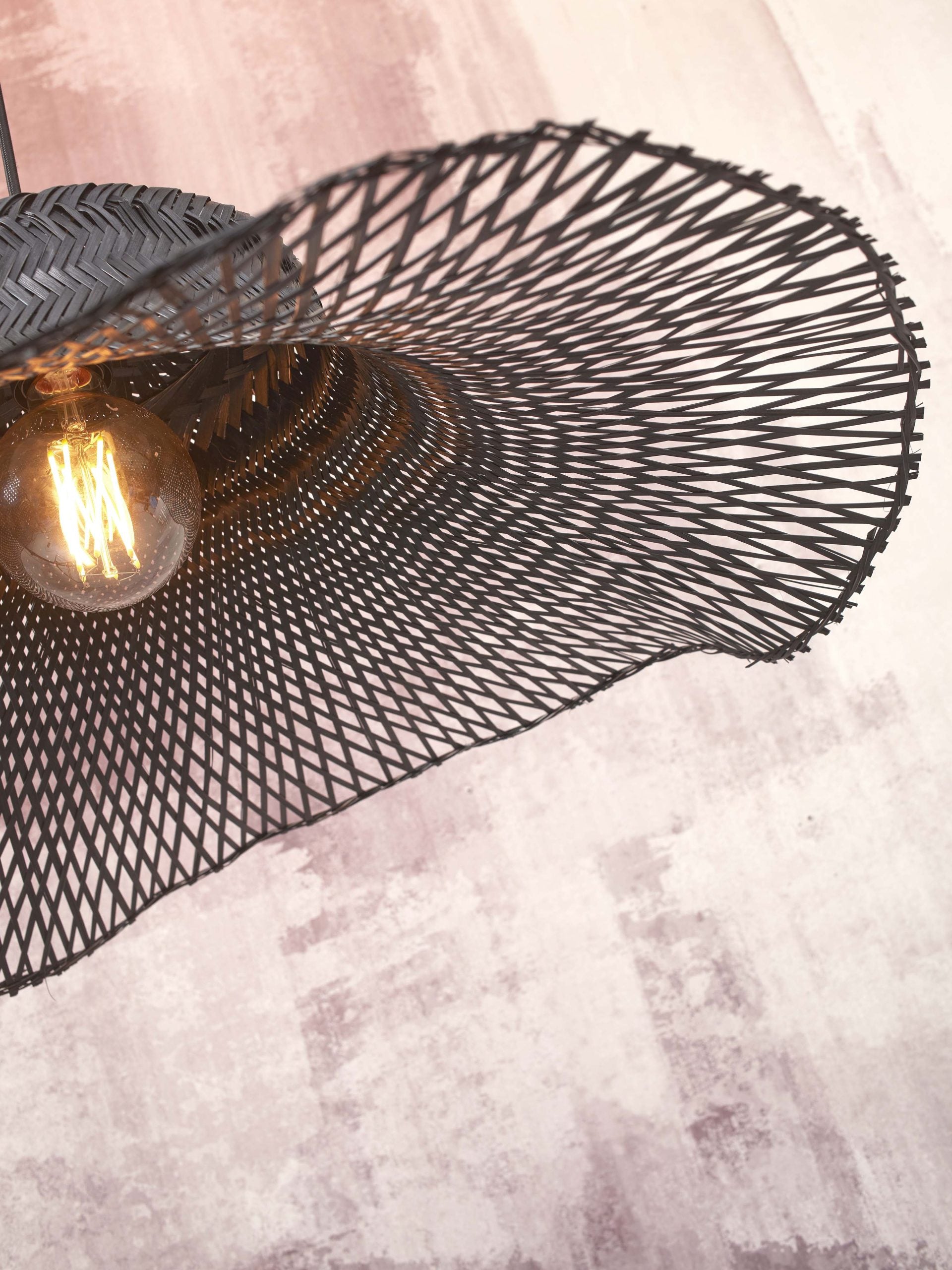 Hanging Lamp - IBIZA - Bamboo - Wavy