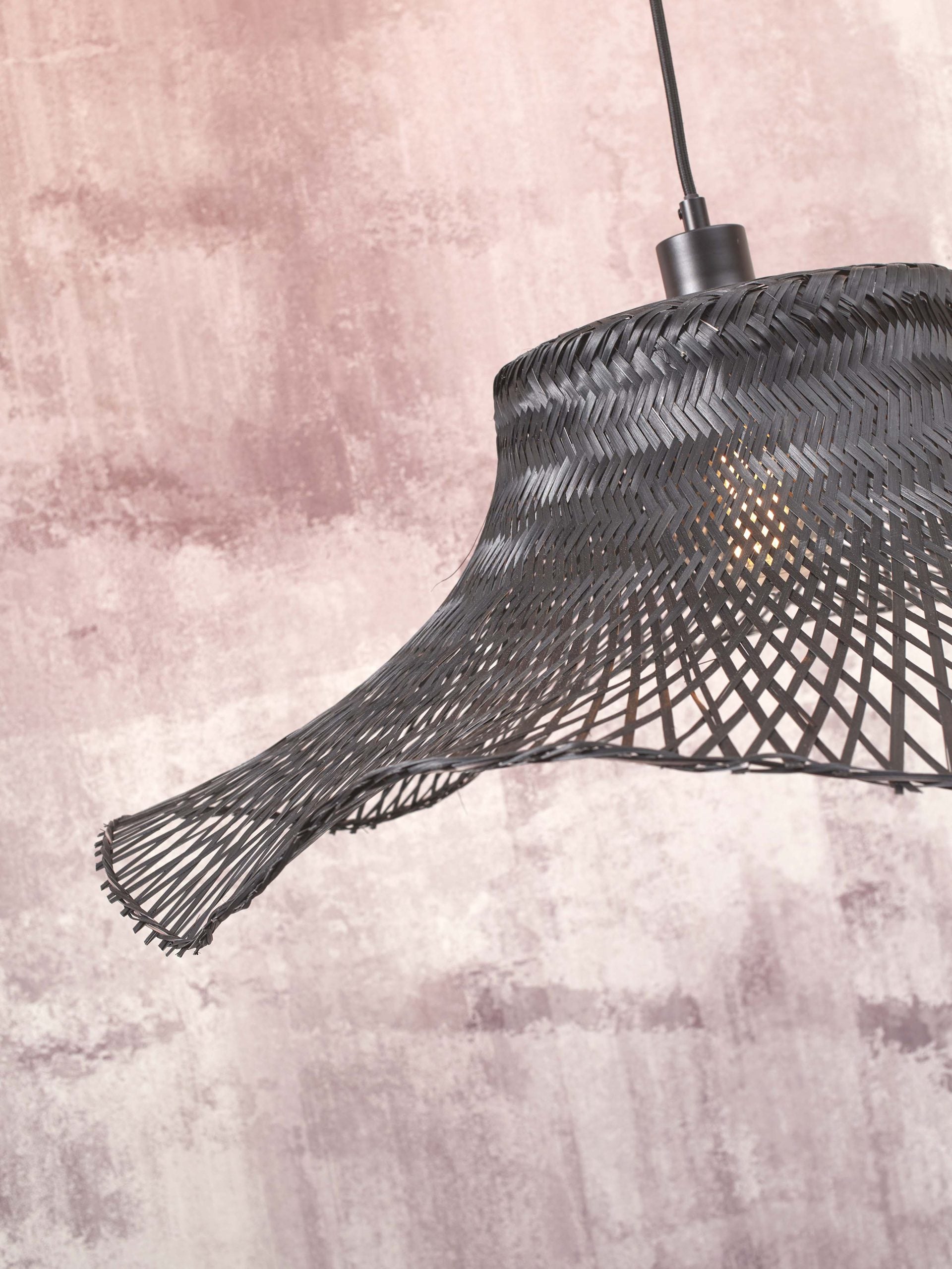 Hanging Lamp - IBIZA - Bamboo - Wavy