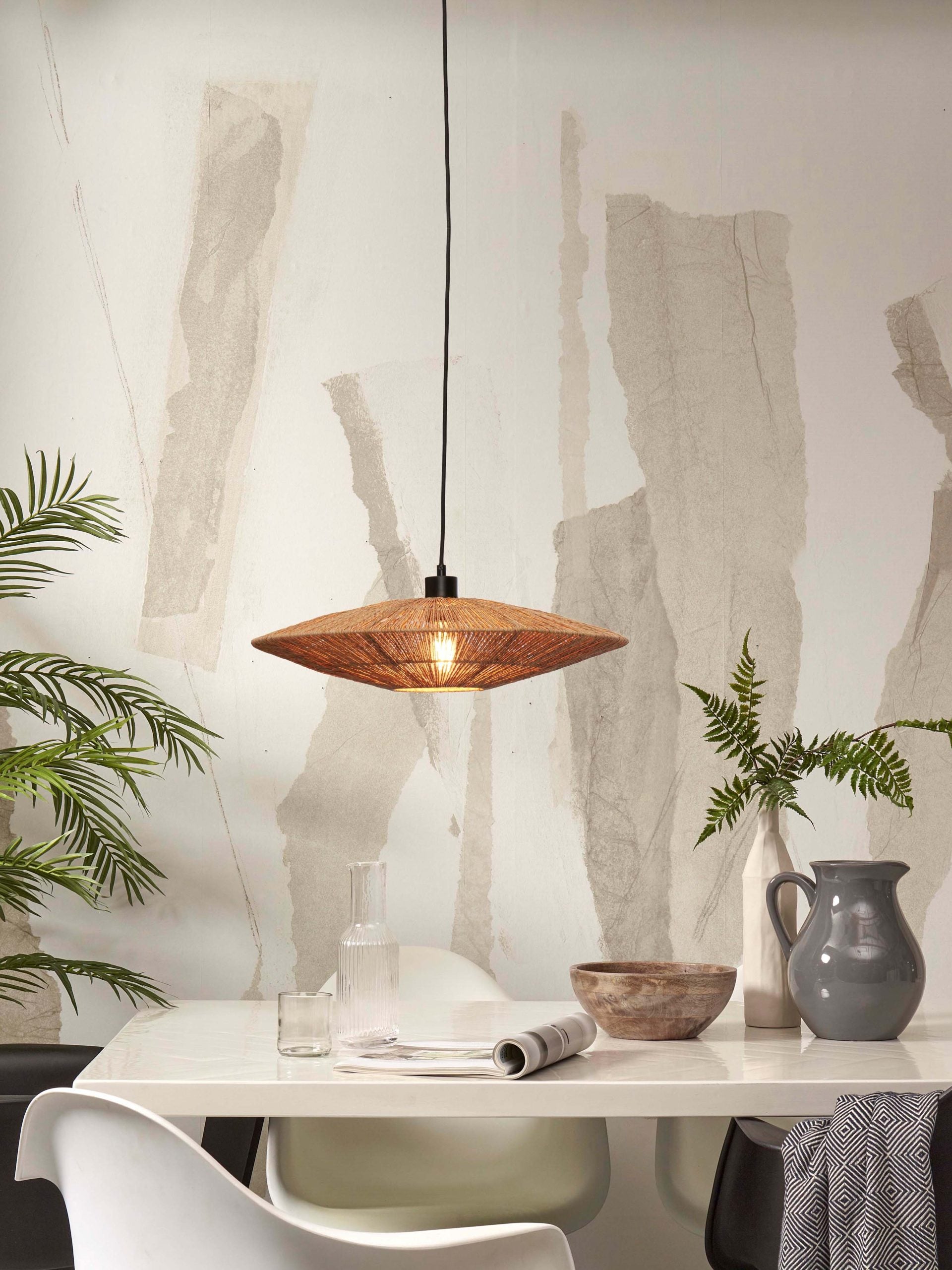 Hanging Lamp - IGUAZU - Jute / Disc
