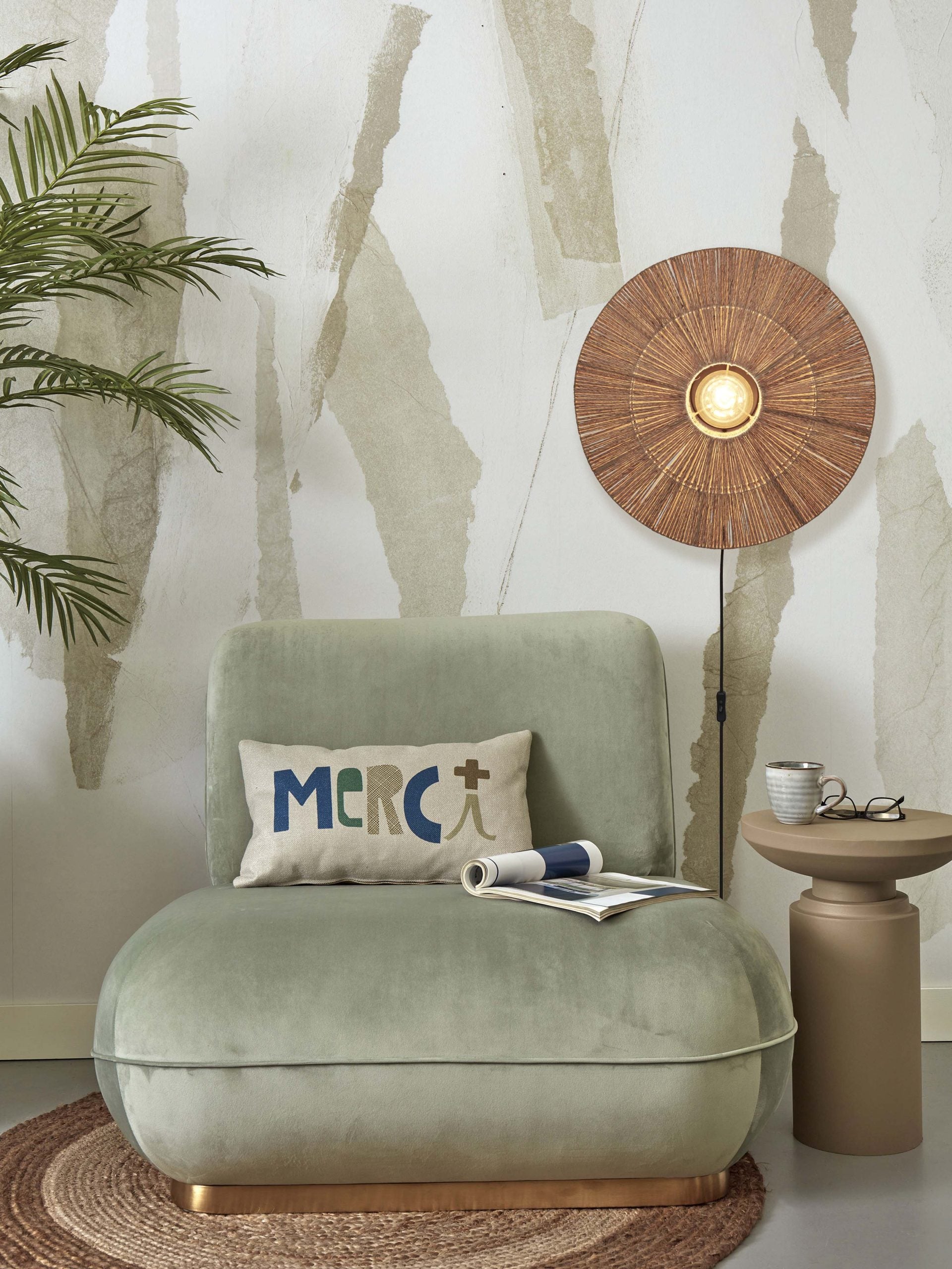 Wall Lamp - IGUAZU - Jute / Disc