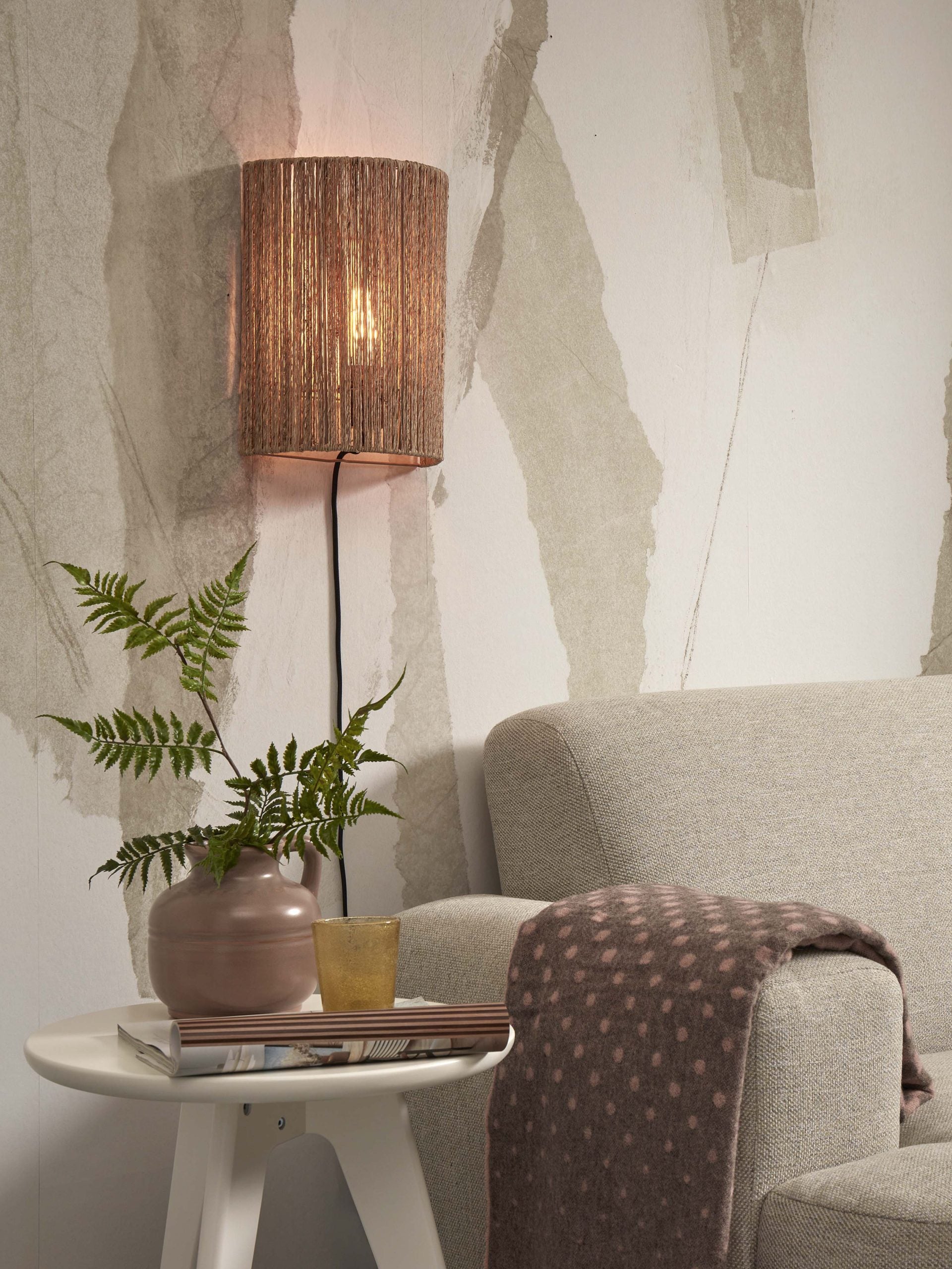 Wall Lamp - IGUAZU - Jute / Hemisphere