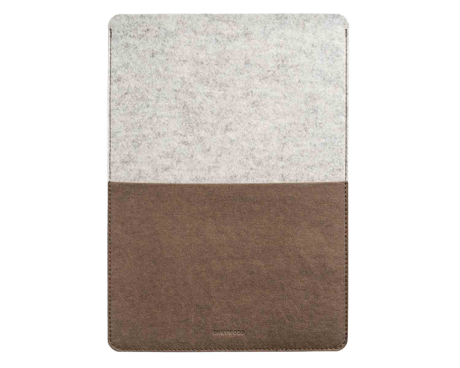 ipad macbook sleeves felt corkoak 451 16 inch white.front