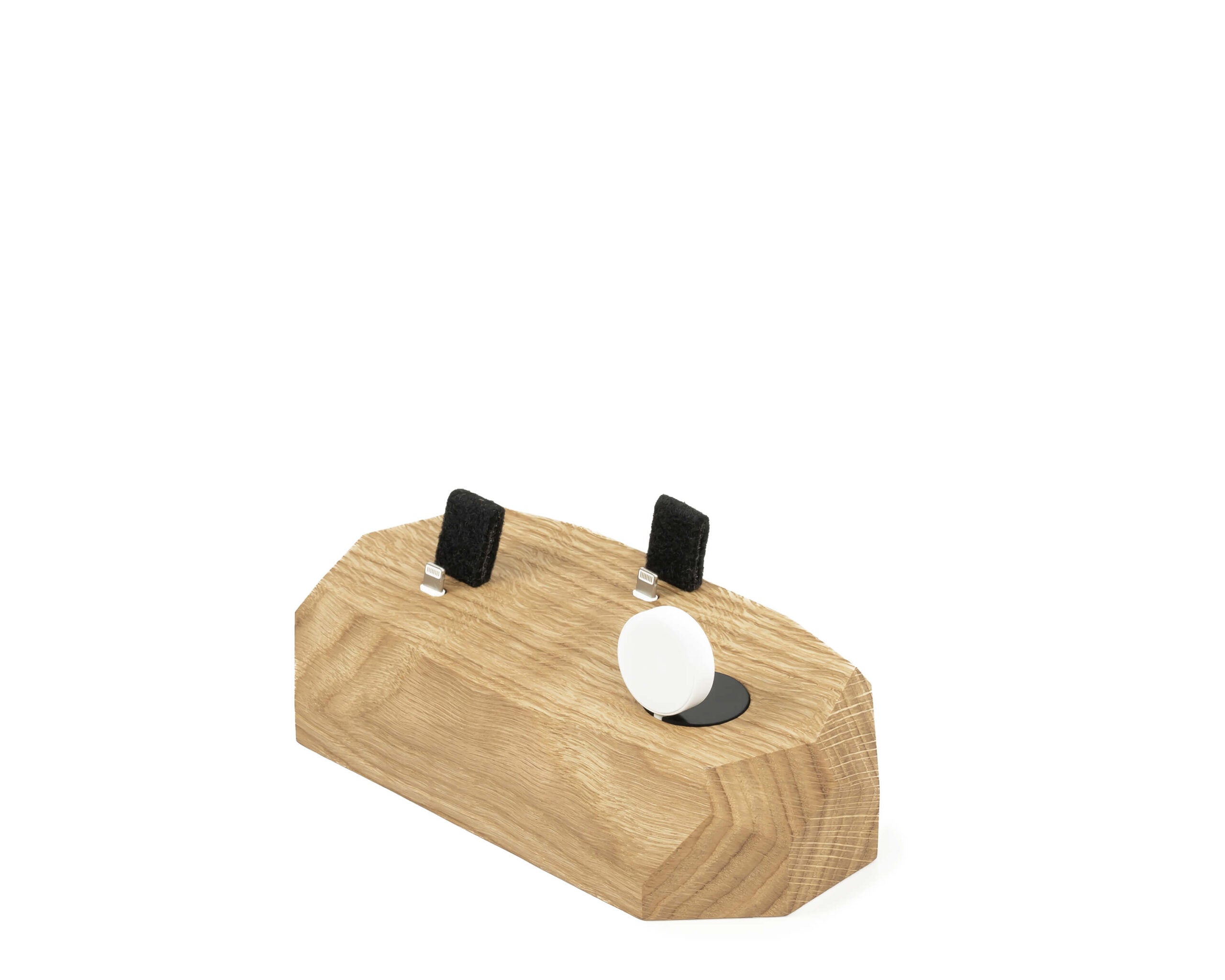 iphone triple dock oak oakywood 2