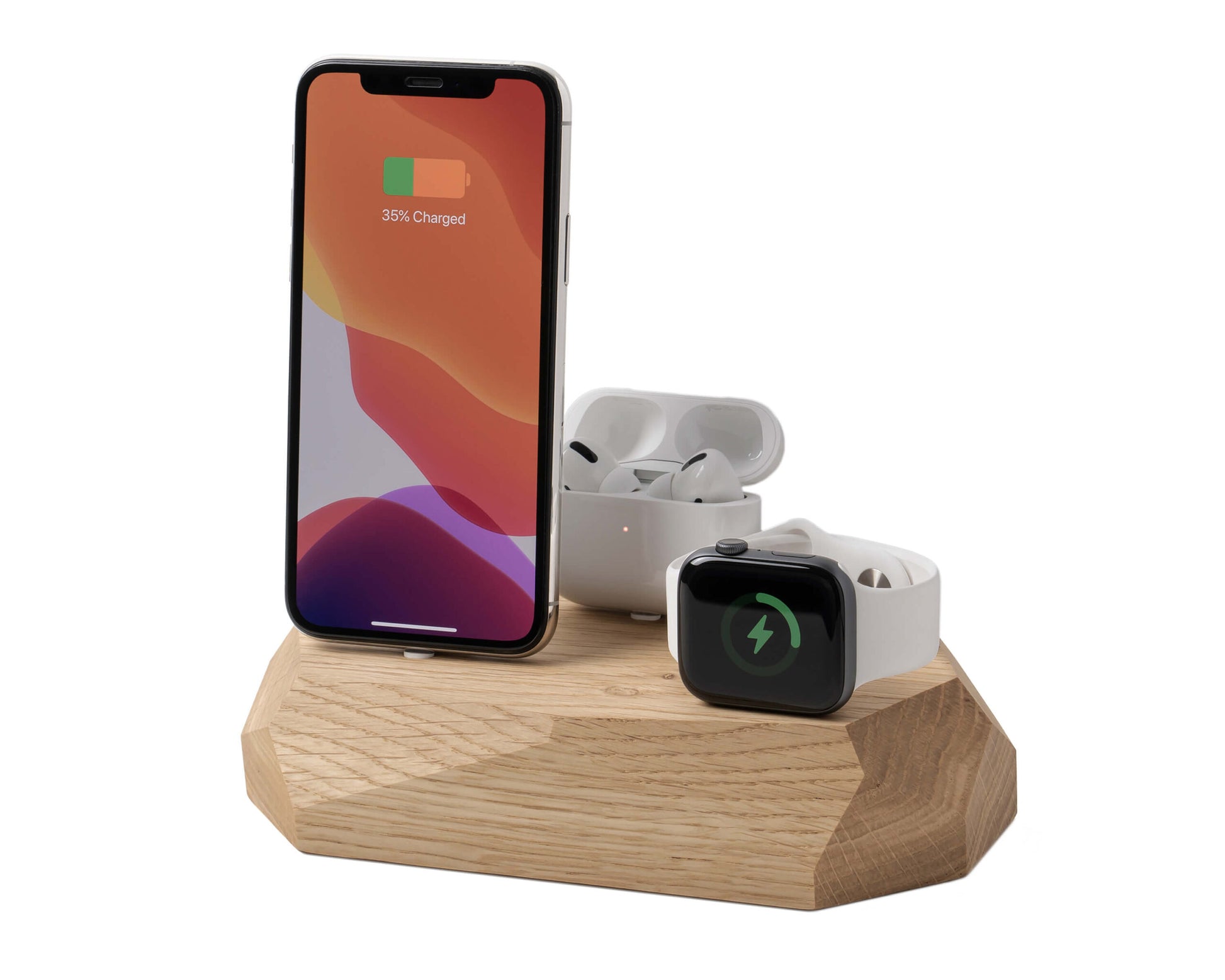iphone triple dock oak oakywood 3
