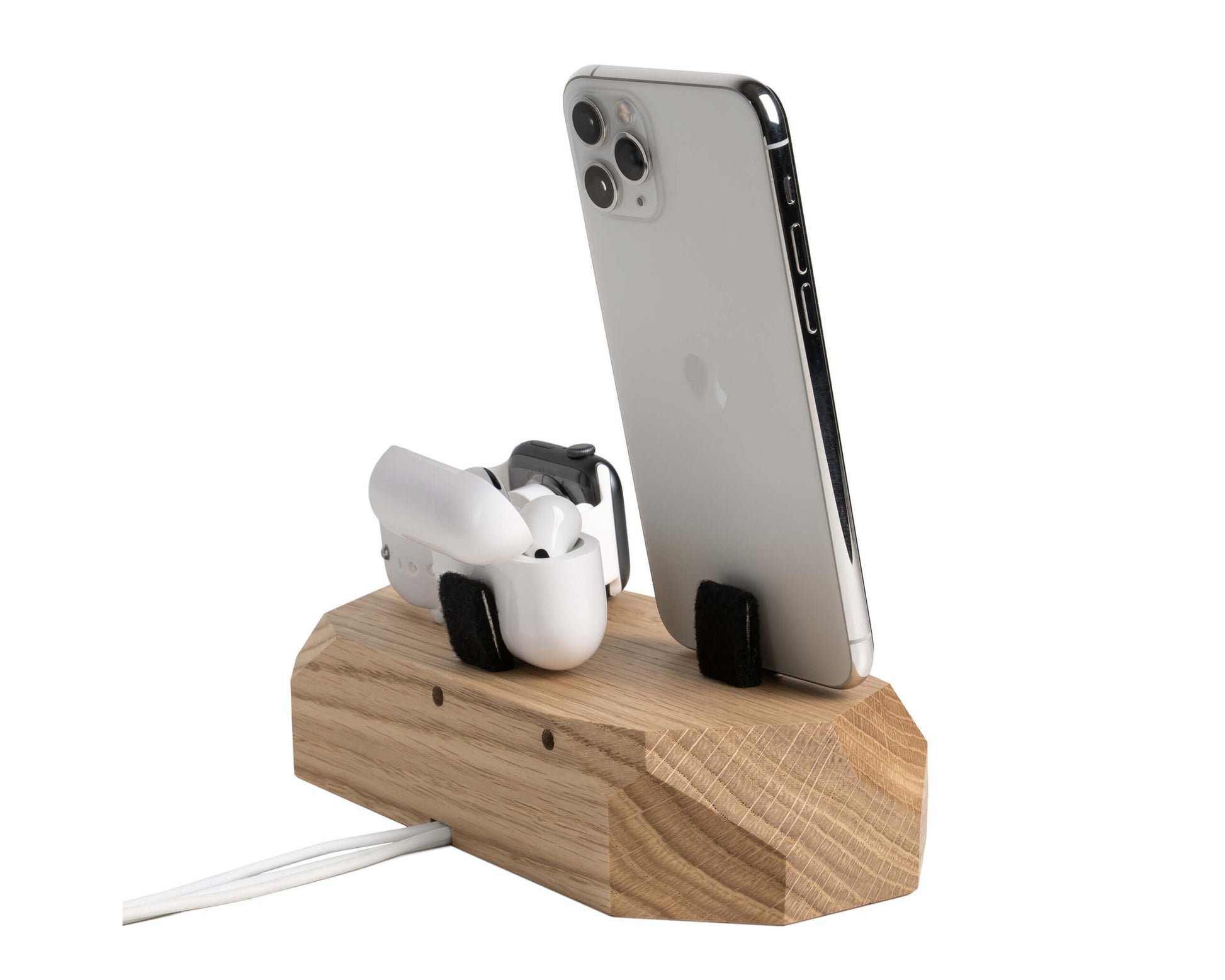 iphone triple dock oak oakywood 4