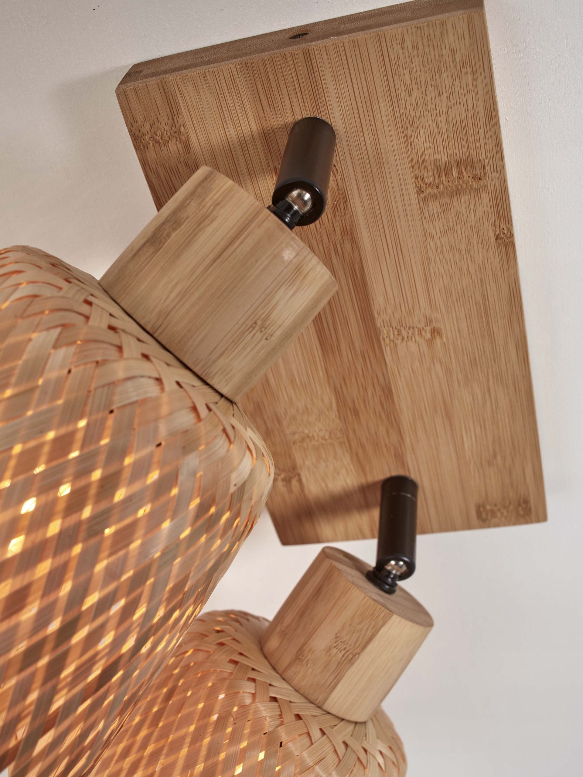 Ceiling Lamp - JAVA - 2-Shade - Bamboo