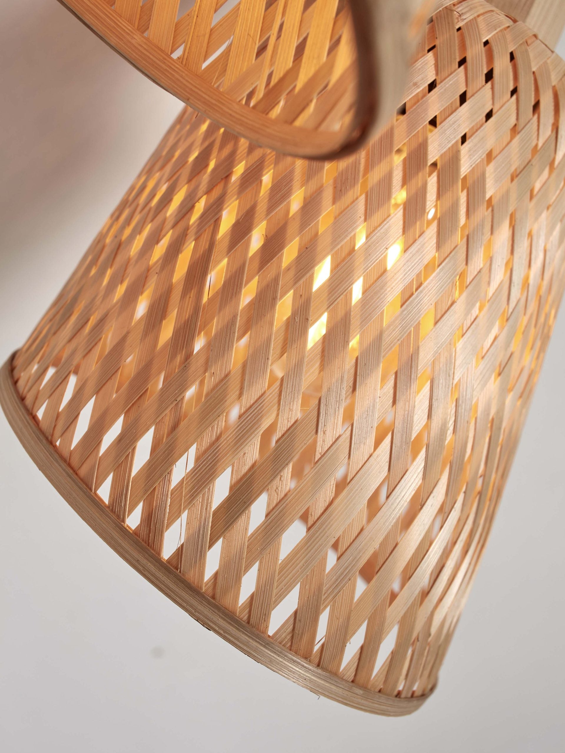 Ceiling Lamp - JAVA - 2-Shade - Bamboo